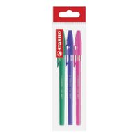 Lapicero Stabilo Liner Lila, Rosa y Verde