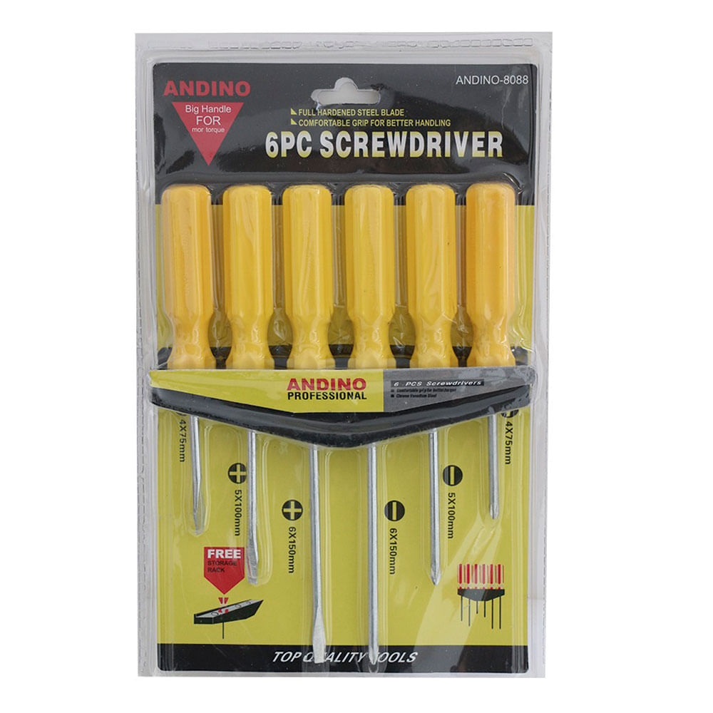 Juego de Desarmadores Home Tools Andino 6 piezas