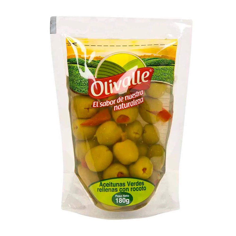 Aceituna Verde con Rocoto Olivalle 180g
