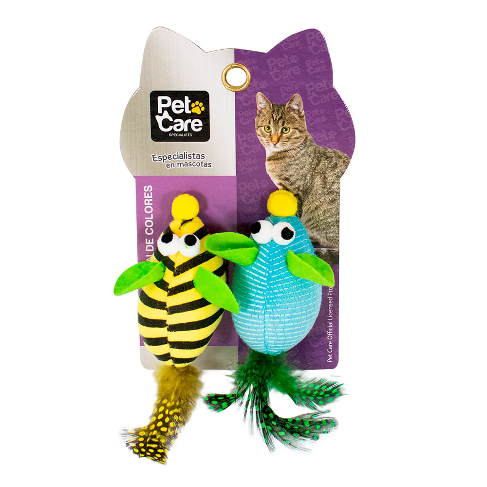 Juguete para Gatos Pet Care Ratón de Colores 2un.