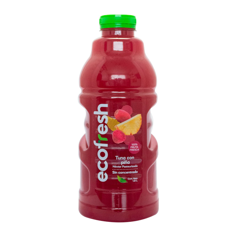 Néctar de Tuna con Piña Bajo en Calorías Ecofresh Botella 1.8L