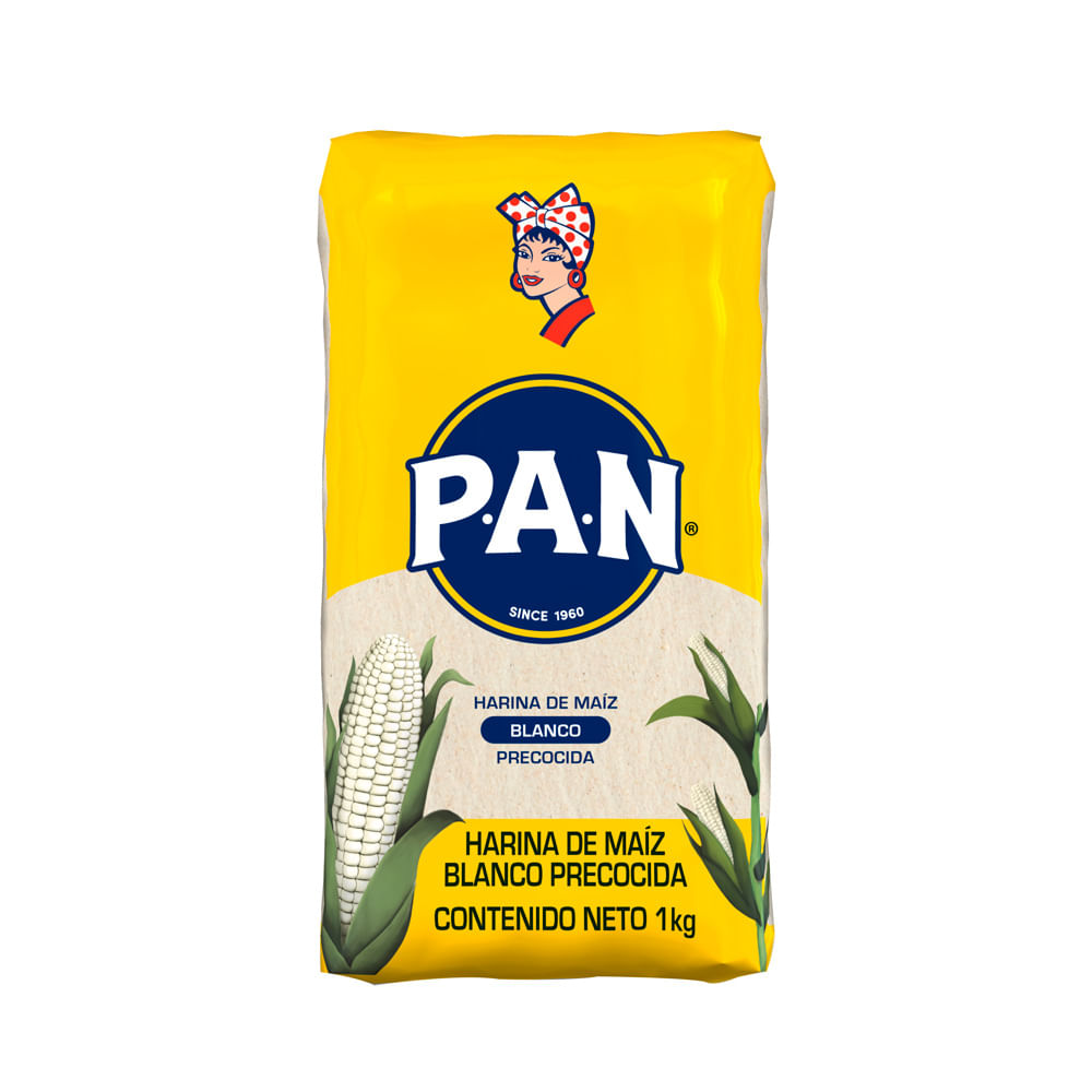 Harina de Maiz Blanco Precocida P.A.N Contenido 1 kg