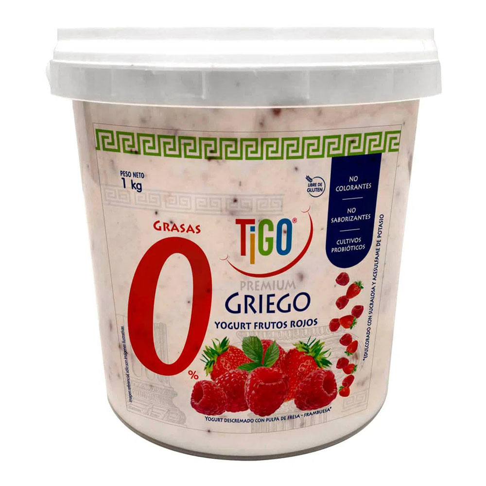 Yogurt Griego Tigo Frutos Rojos 1 kg