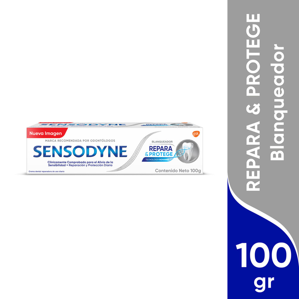 Crema Dental Sensodyne Repara & Protege Blanqueador 100g