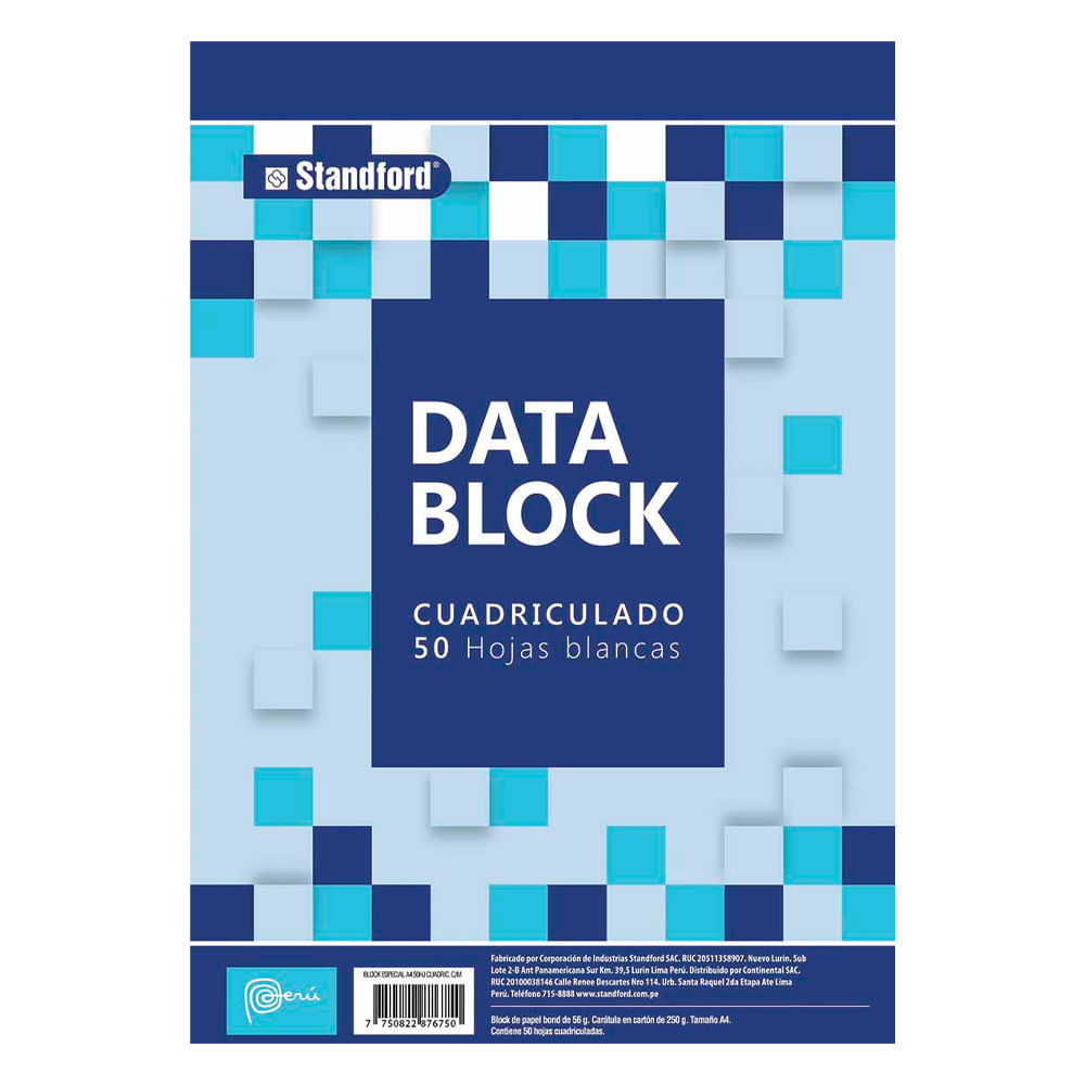 Standford Block A4 Cuadriculado 50 Hojas