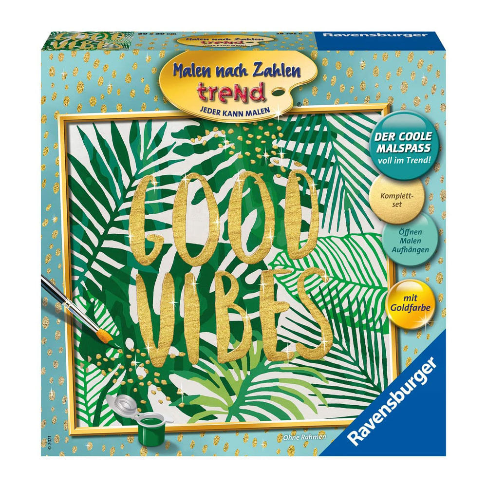 Lienzo Pinta Por Números Good Vibes