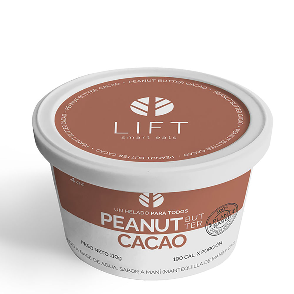 Helado Veggie Peanut Butter & Cacao Lift Pote 110 g