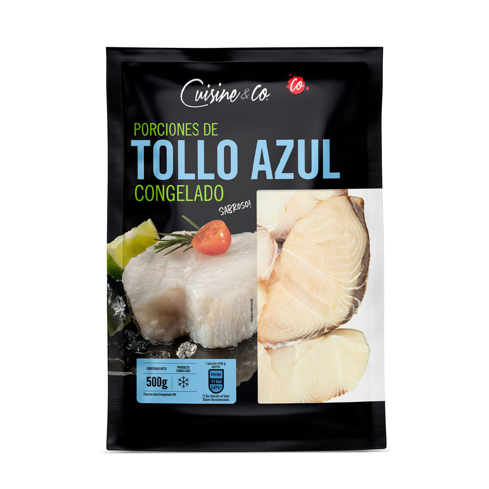 Porciones de Tollo Azul Congelado Cuisine & Co 500g