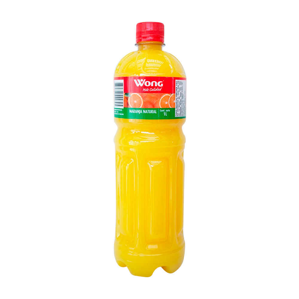 Jugo de Naranja Natural Wong Botella 1L