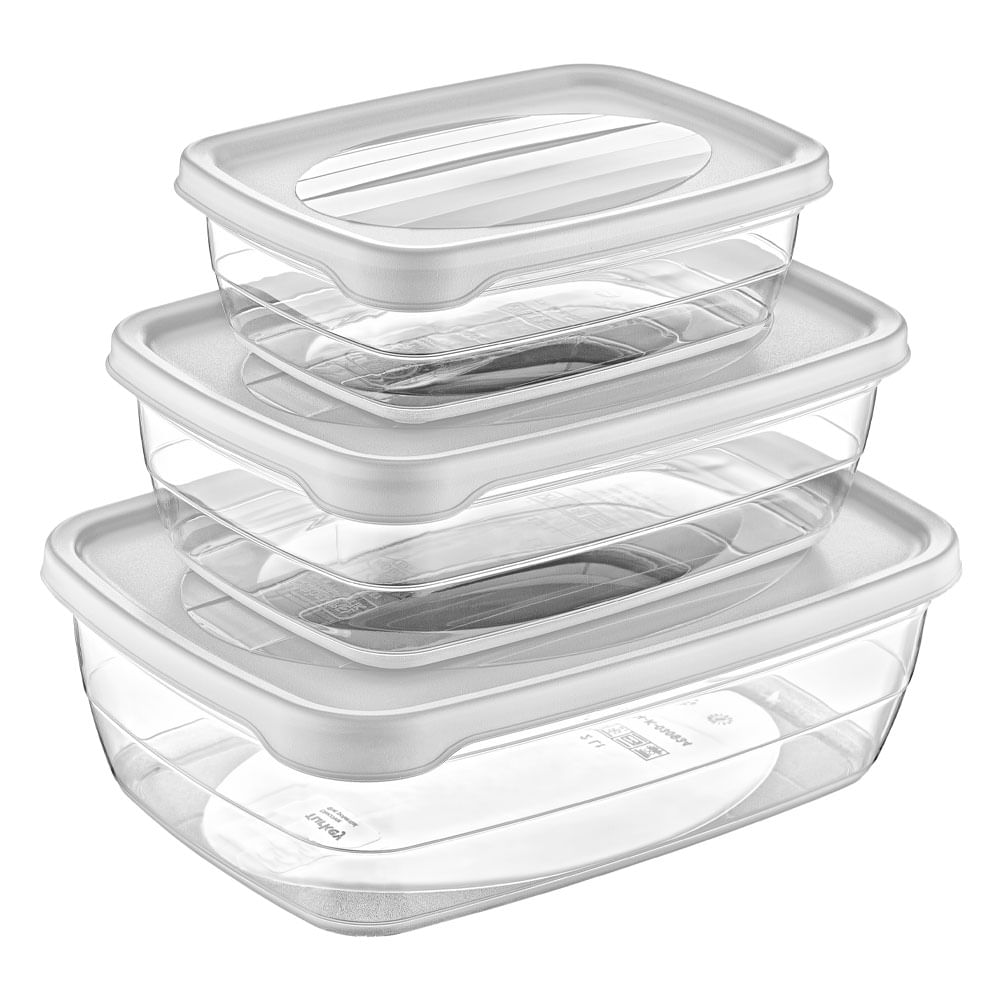 Pack 3 Contenedor Hermético Krea 600ml