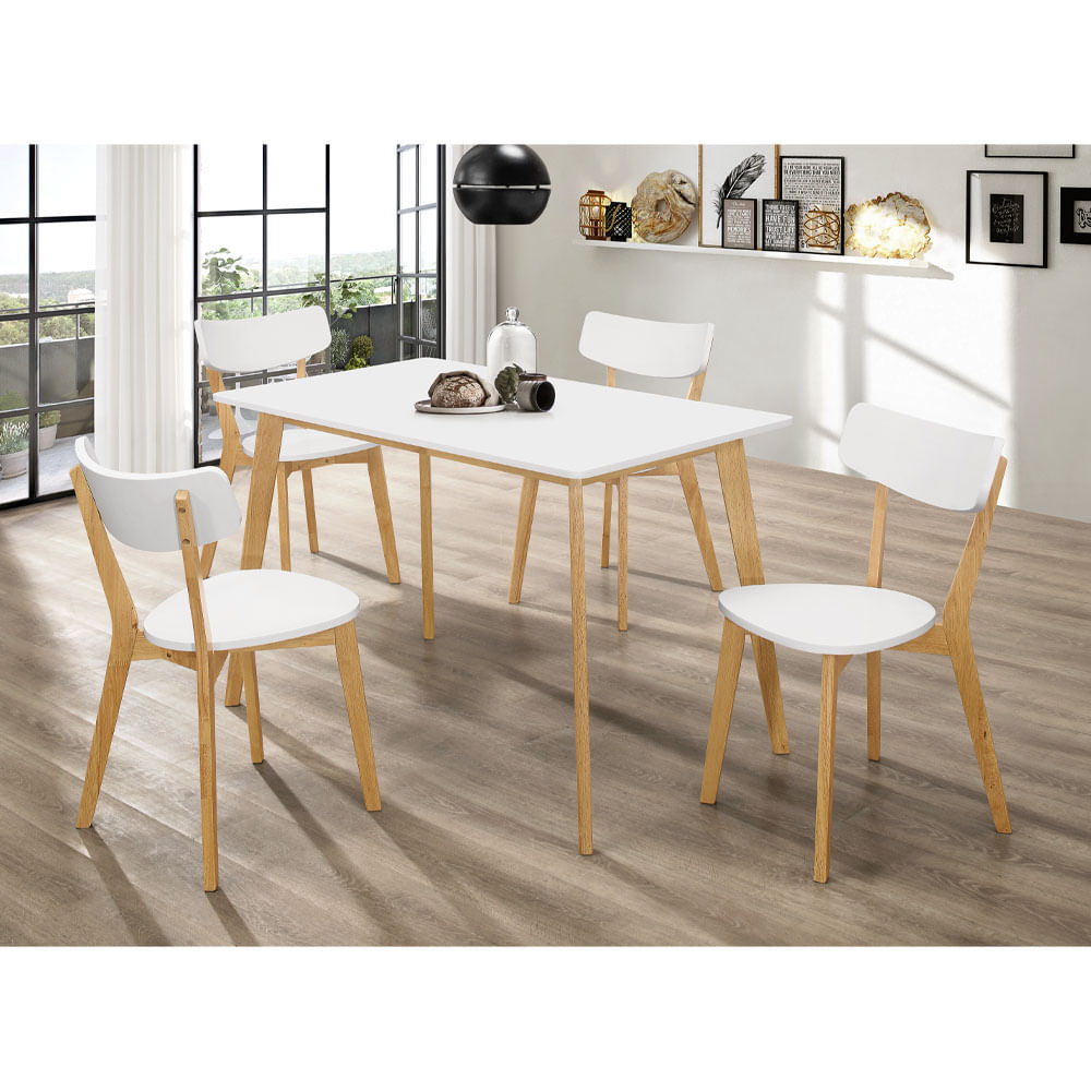 Juego de Comedor M+Design 4 Sillas Miri Curva Metro