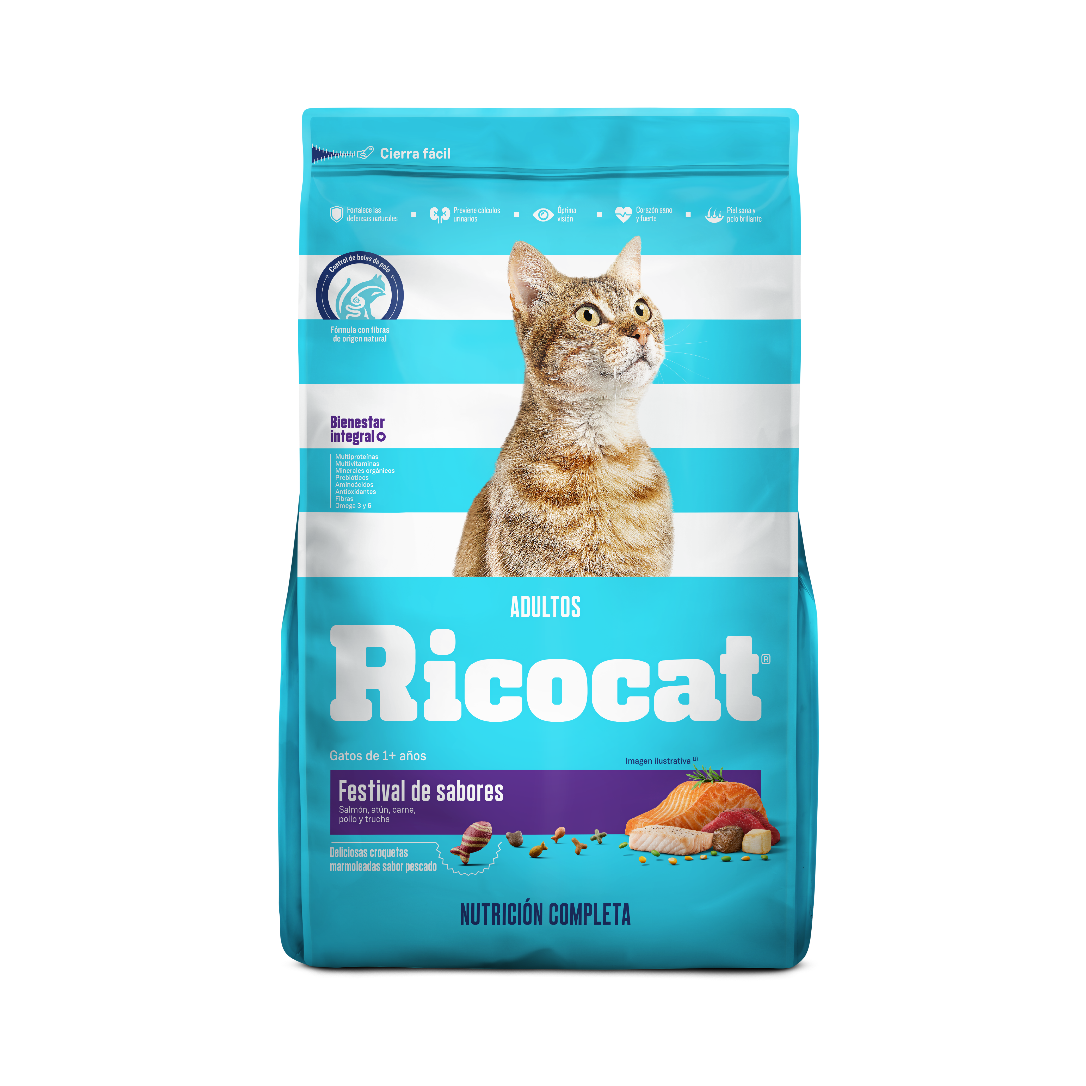Alimento Ricocat para Gatos Adultos Festival de Sabores 3 Kg