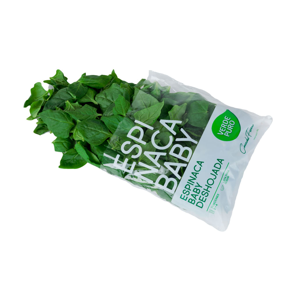 Espinaca Bebé VERDE PURO Bolsa 180g aprox.