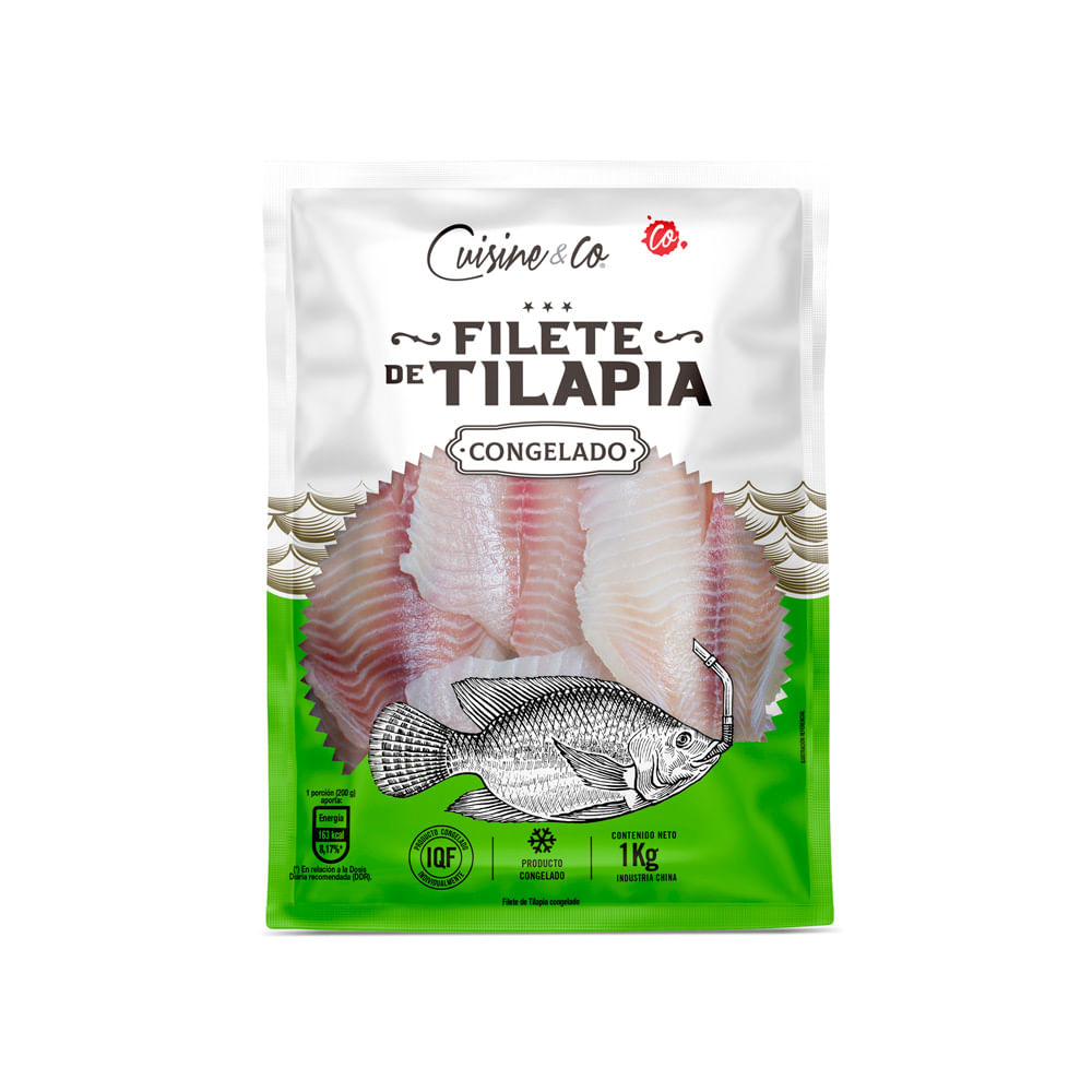 Tilapia en Filetes Congelada Cuisine & Co 1kg