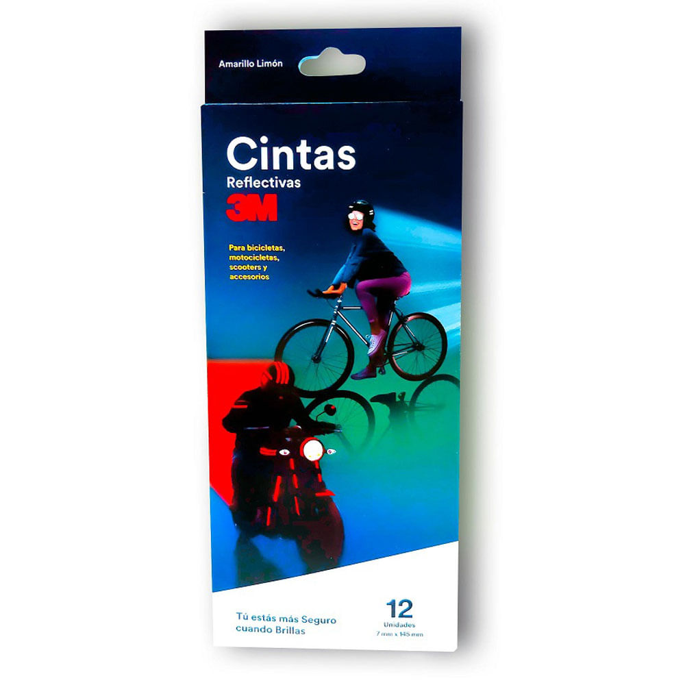 Cintas Reflectivas 3M 12un. Amarillo Limón