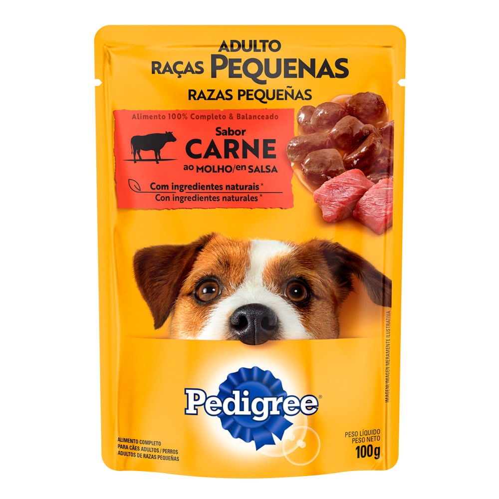 Alimento Húmedo para Perros Adultos Pedigree Razas Pequeñas Carne 100g