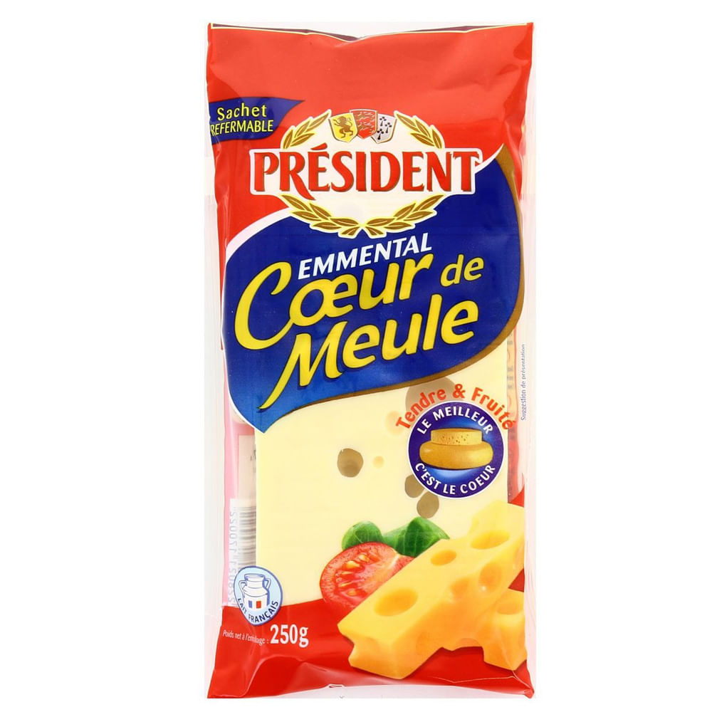 Queso Maduro Emmental Président Barra 250 gr