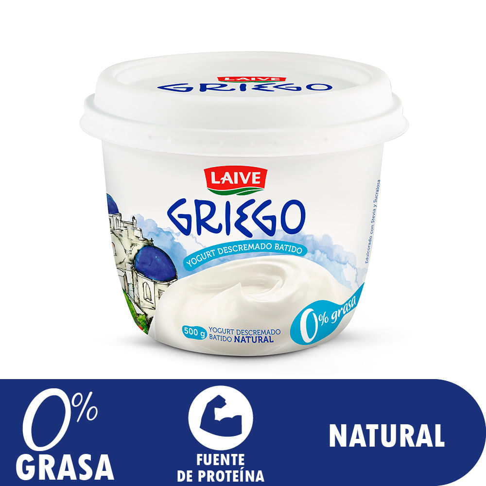 Yogurt Batido Descremado Laive Griego 500g