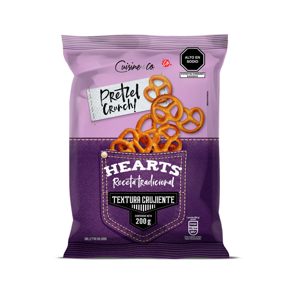 Pretzel Crunch Cuisine & Co Hearts 200g
