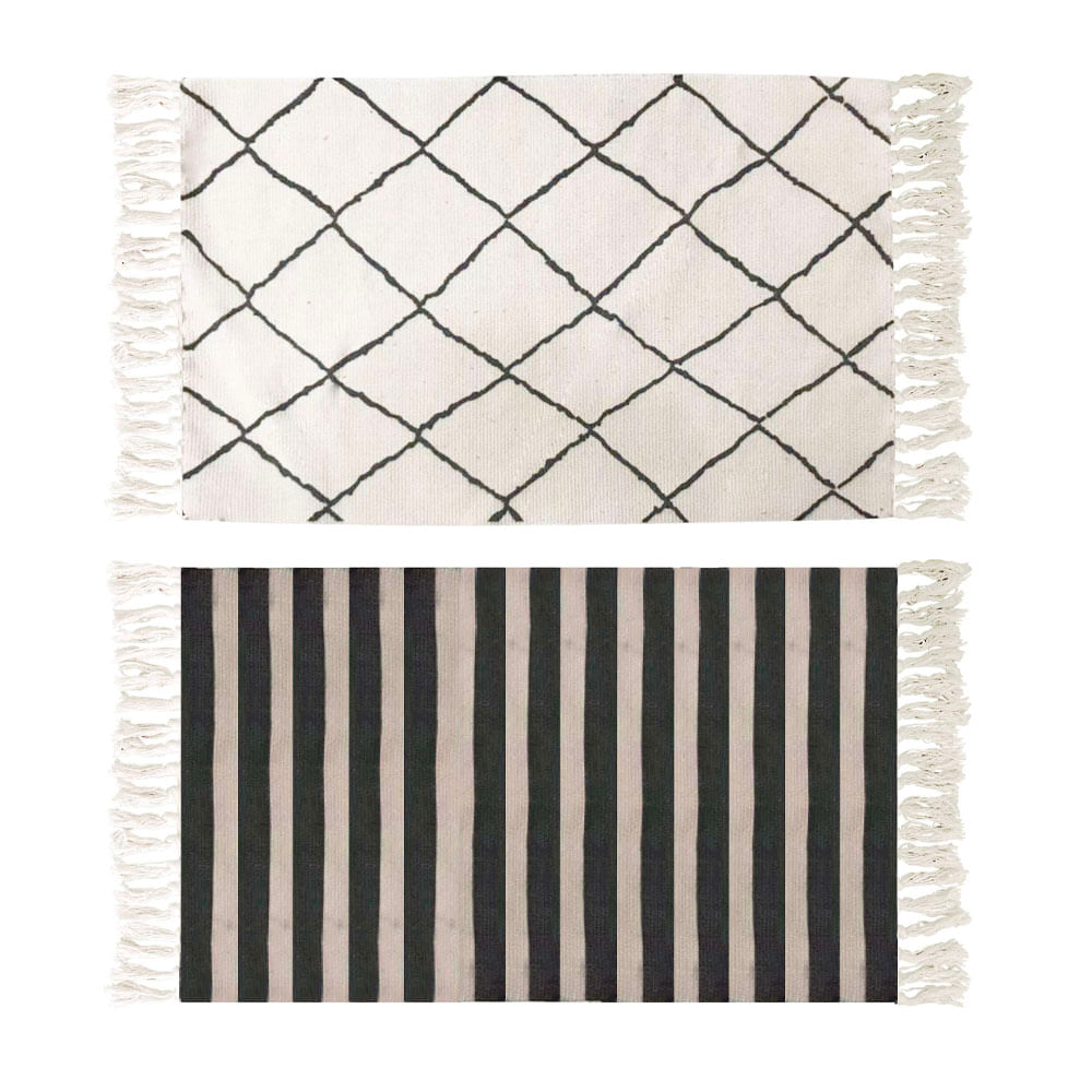 Alfombra Krea Print Grises 50x80cm Assorted