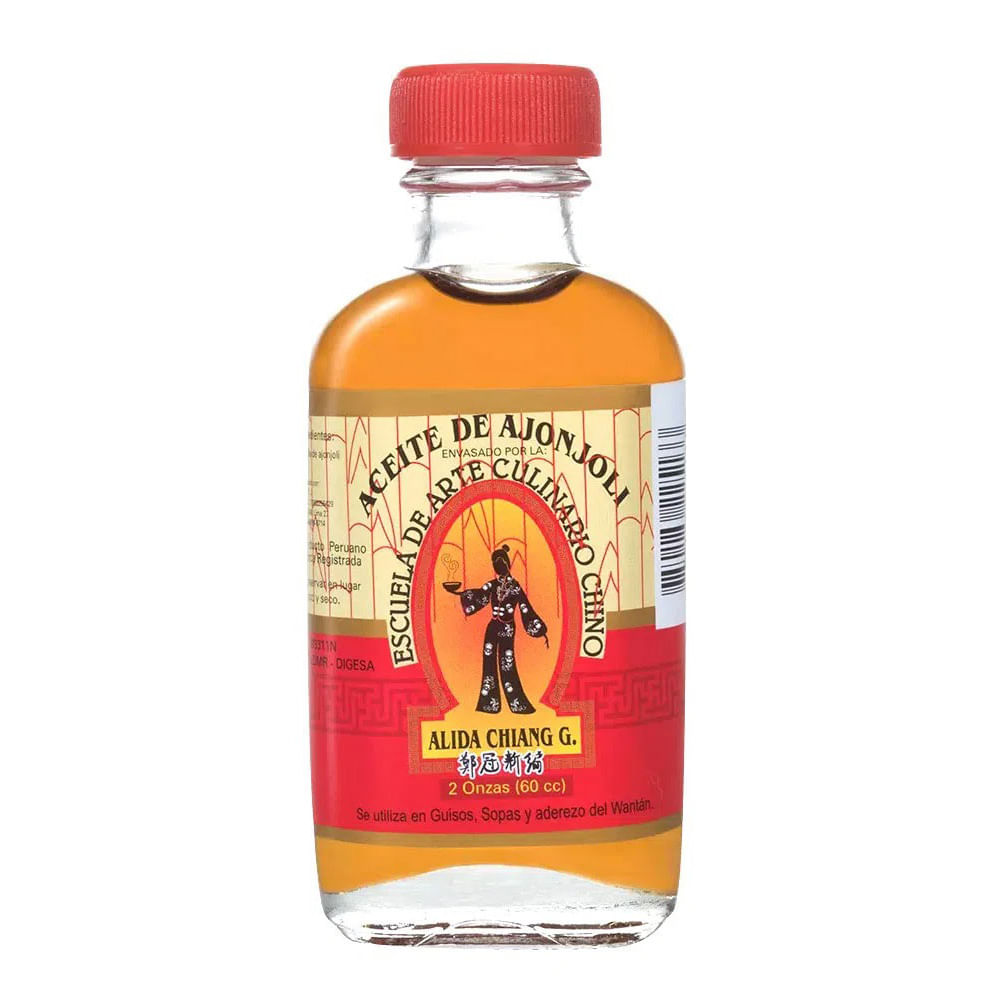 Aceite de Ajonjolí Alida Chiang Botella 60 ml