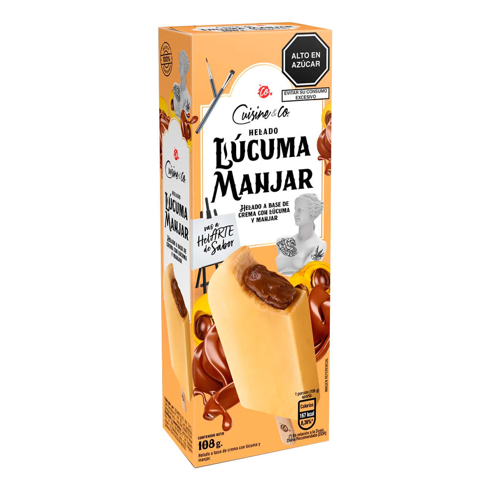 Paleta de Helado Cuisine & Co Lúcuma Manjar 108g