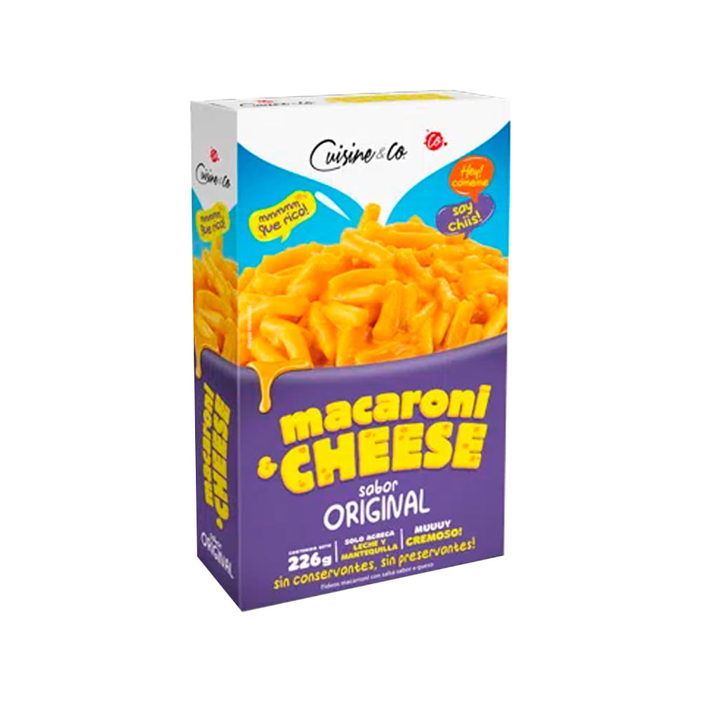 Macaroni & Cheese Cuisine & Co Sabor Original Caja 226g