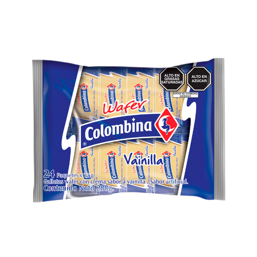 Pack x24 Wafer Sabor Vainilla Colombina 12g