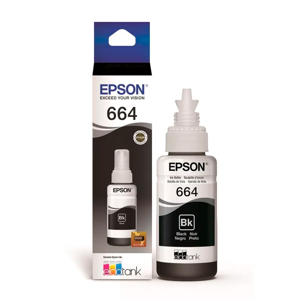 Epson Botella de Tinta T664 Negro 70ml