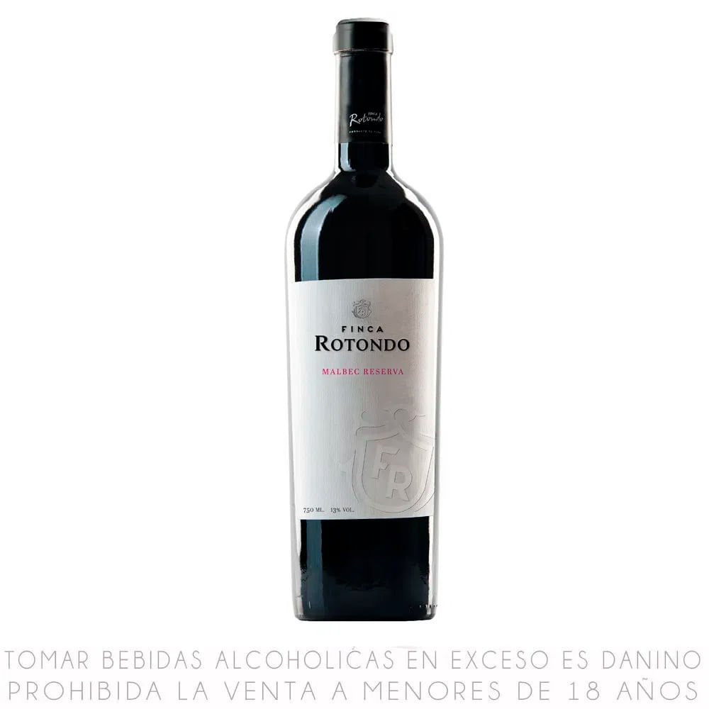 Vino Tinto Malbec Reserva Finca Rotondo Botella 750ml