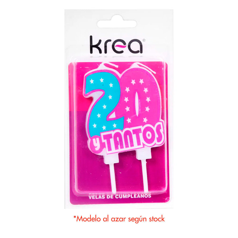 Krea Vela de Cumpleaños Décadas 20-30-40-60 y Tantos Surtido