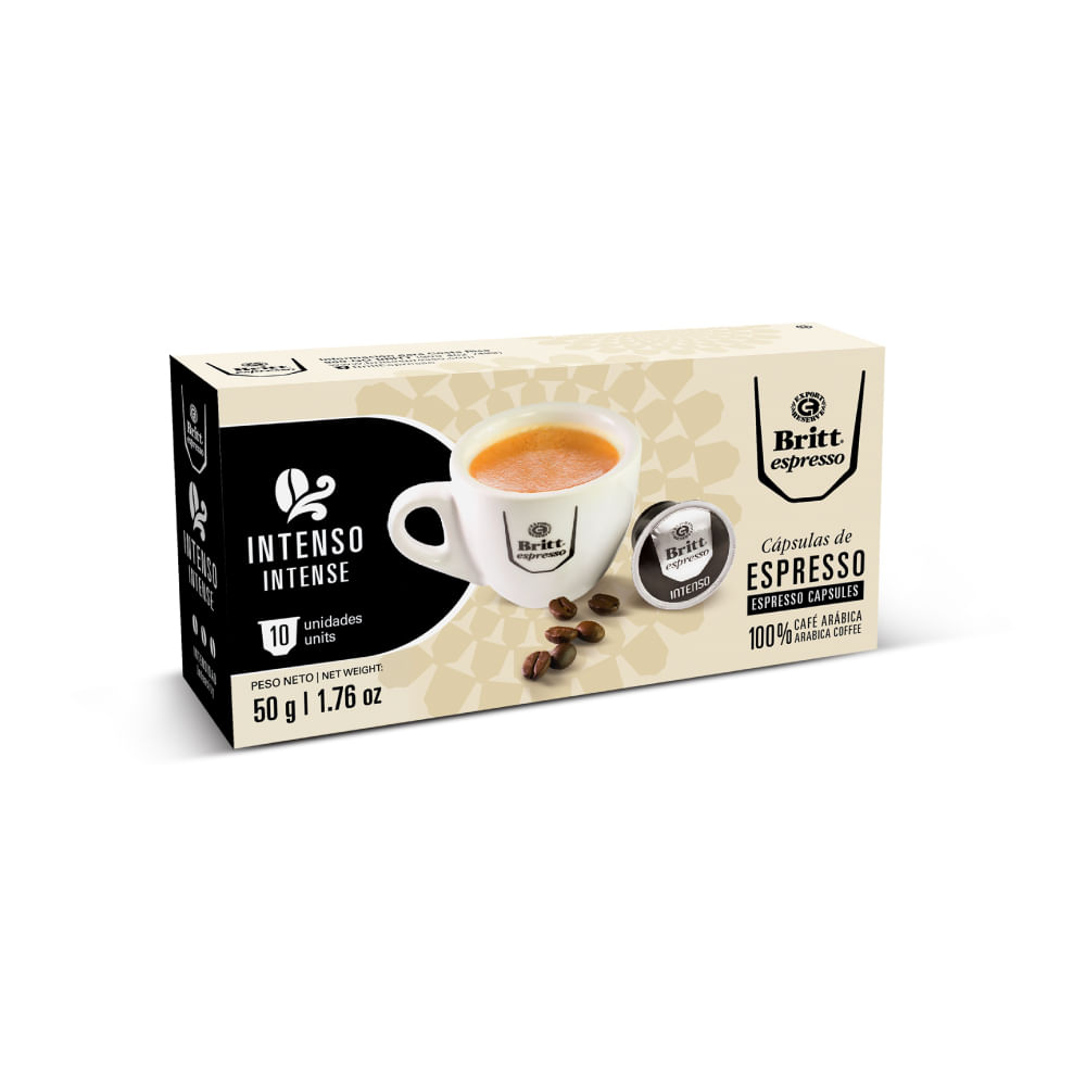 Cápsulas de Espresso Intenso Britt Espresso 10un.