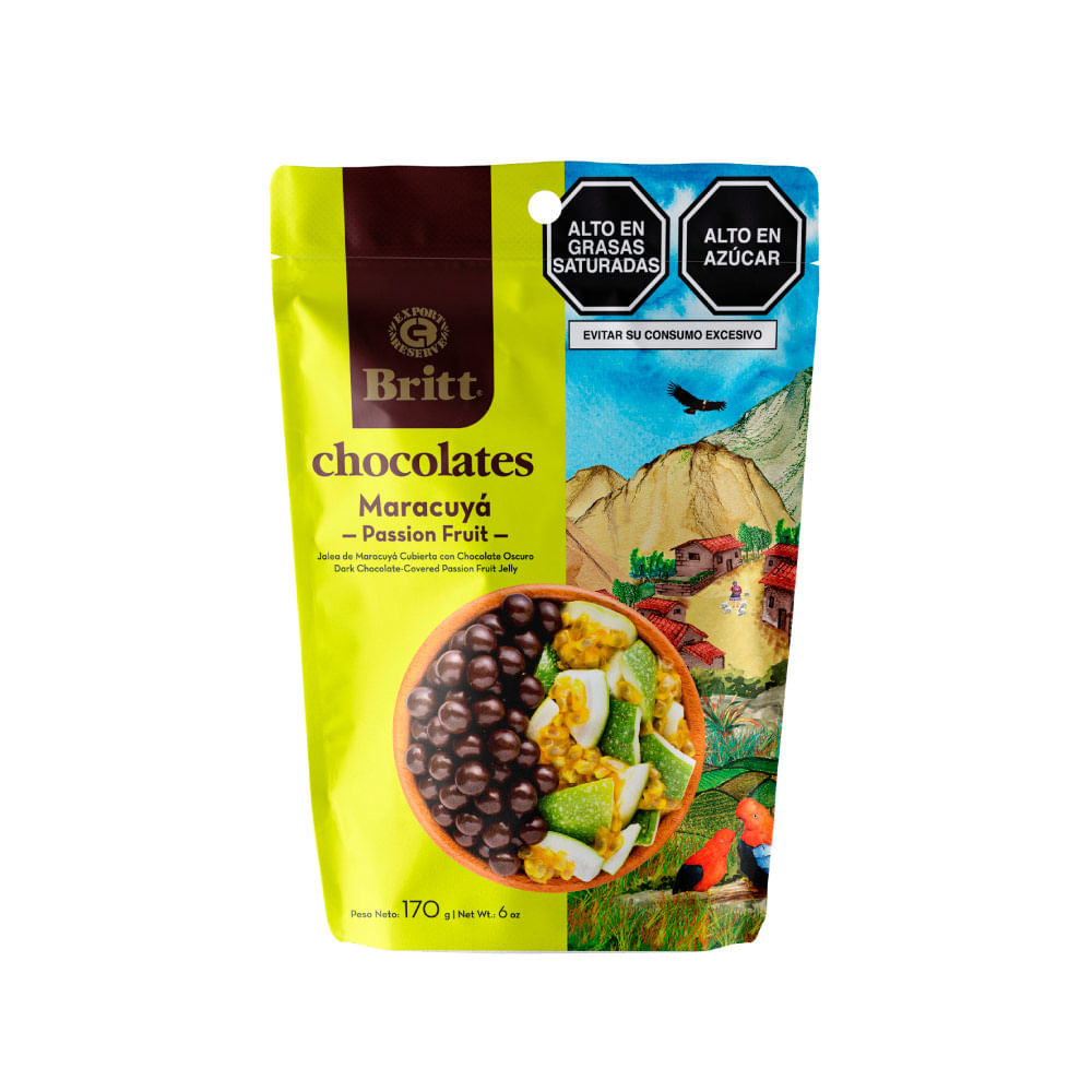 Chocolate Relleno con Jalea de Maracuyá Britt 170g
