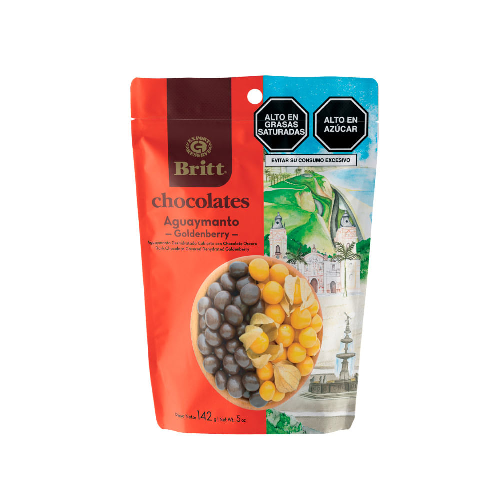 Chocolate Relleno con Aguaymanto Britt 142g