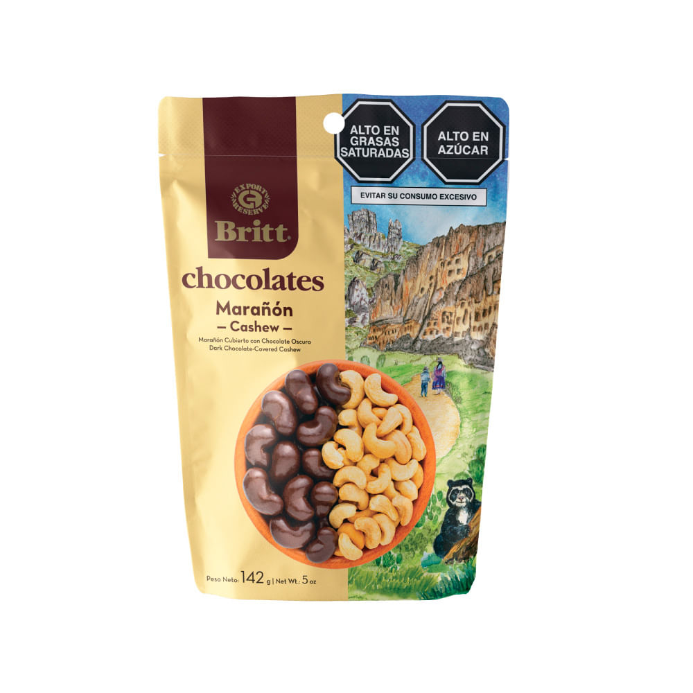Chocolate Relleno con Cashew Britt 142g