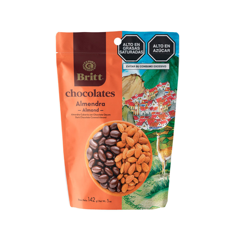 Chocolate Relleno con Almendras Britt 142g