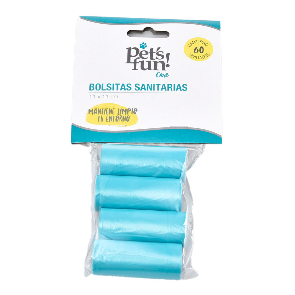 Pack x4 Bolsas Sanitarias Pet's Fun Care 15un.