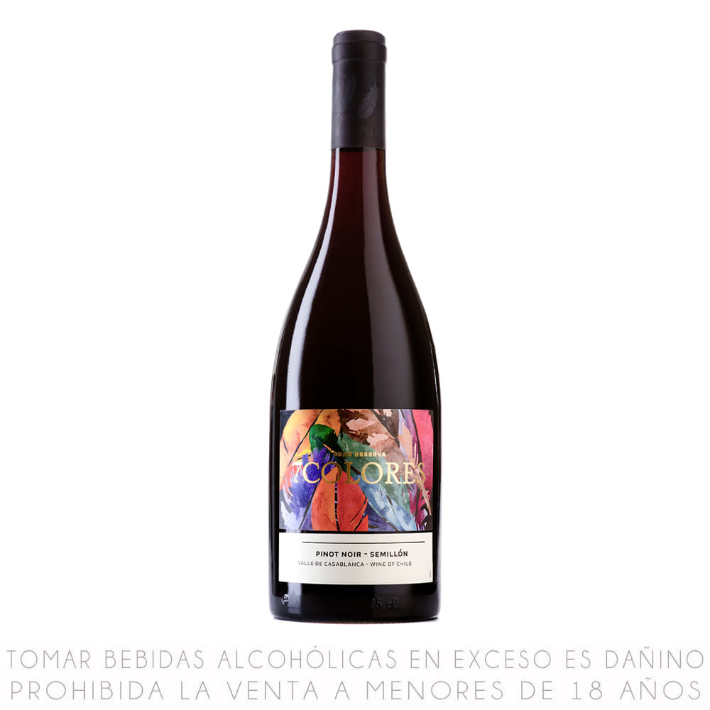 Vino Tinto Pinot Noir | Semillón 7 Colores Gran Reserva Botella 750ml