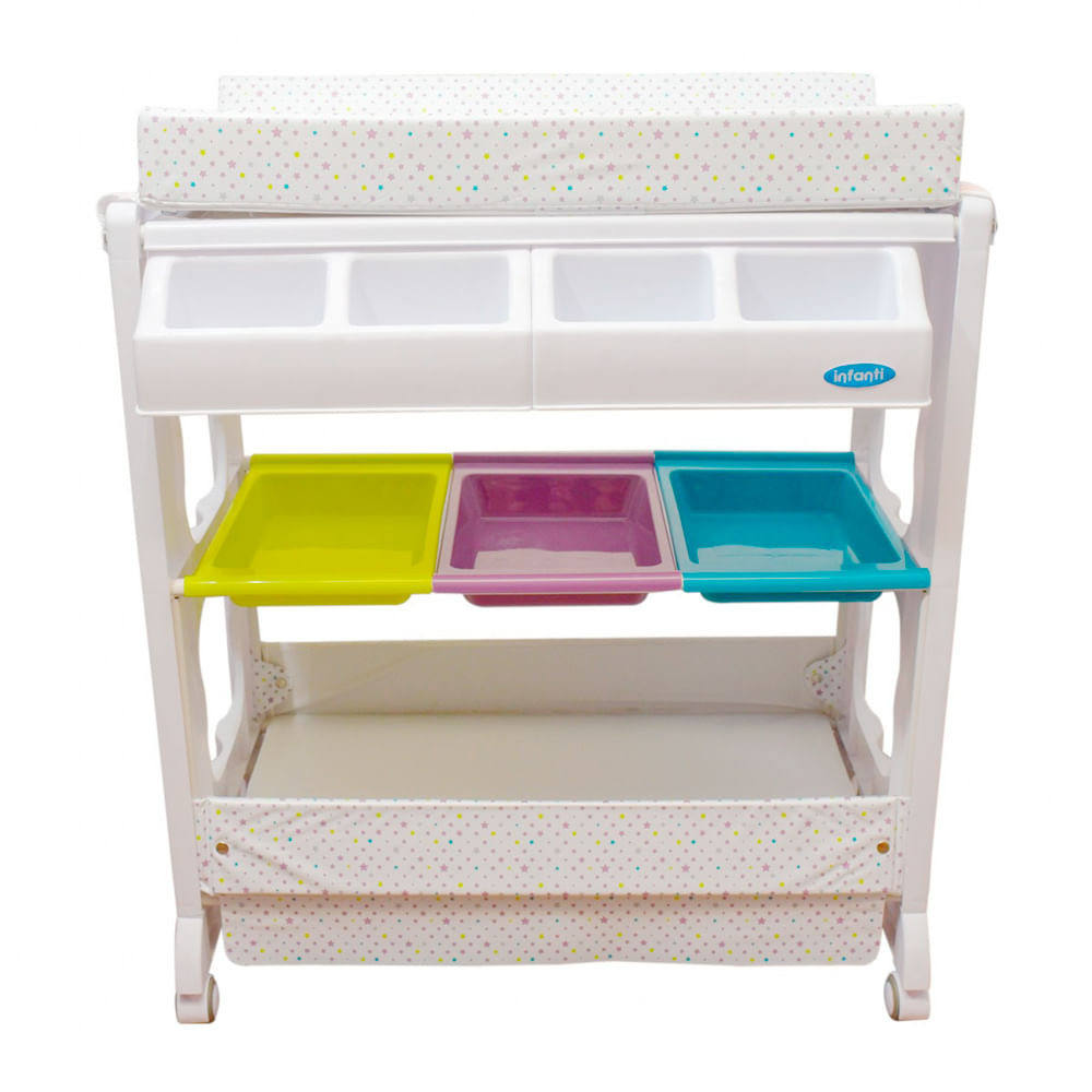 Bañera con Cambiador Infanti 2 Niveles Stars