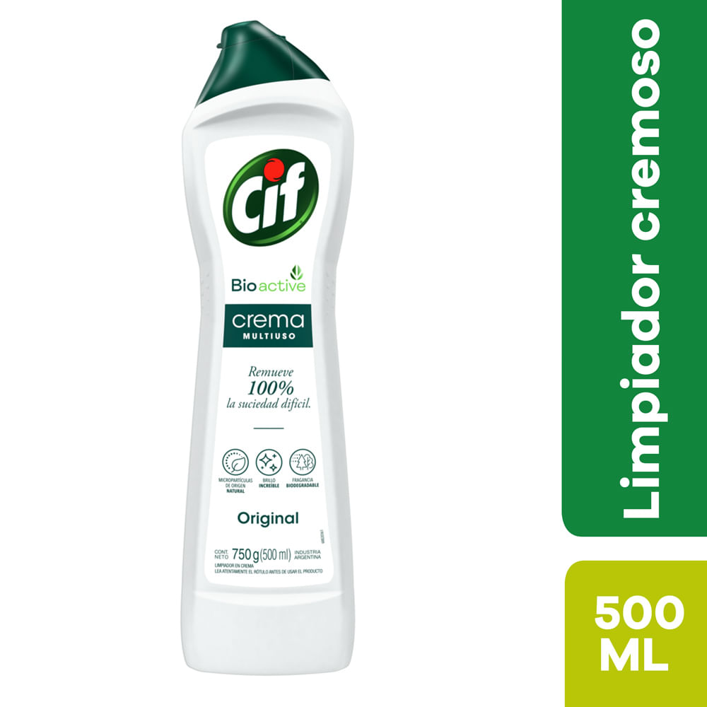 Limpiador Multiuso en Crema Cif Bioactive Original 500ml