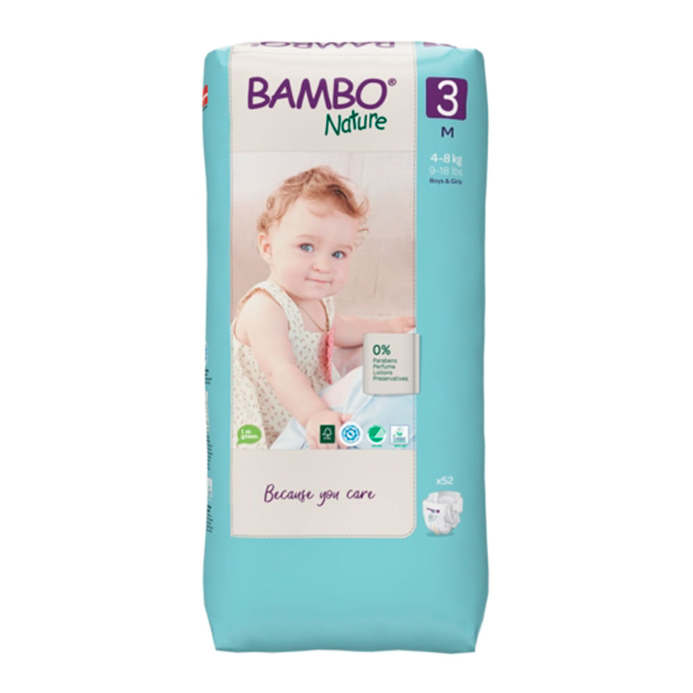 Pañales Bambo Nature Talla M 52un