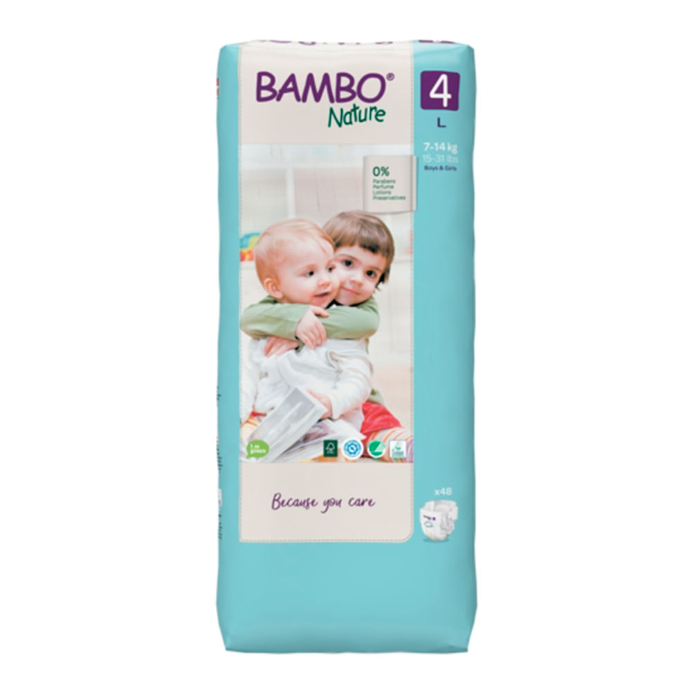 Pañales Bambo Nature Talla L 48un