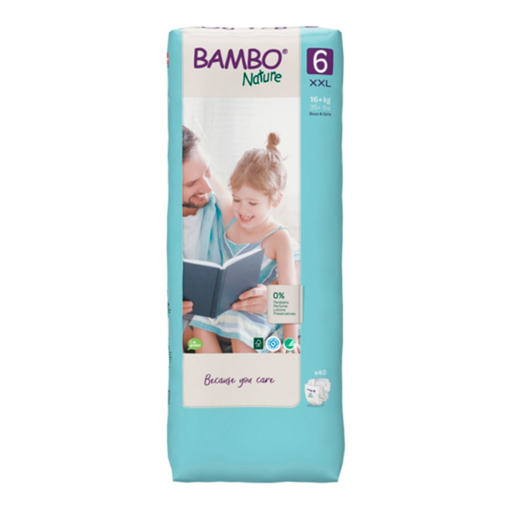 Pañales Bambo Nature Talla XXL 40un