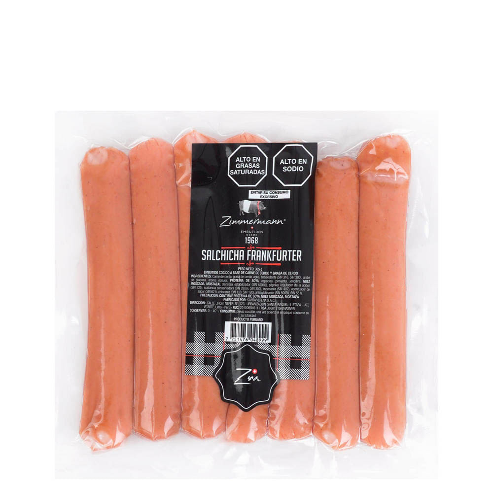 Salchicha Frankfurter Zimmermann 335g