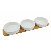 Set Krea 3 Platos Redondos Base Bamboo Tt