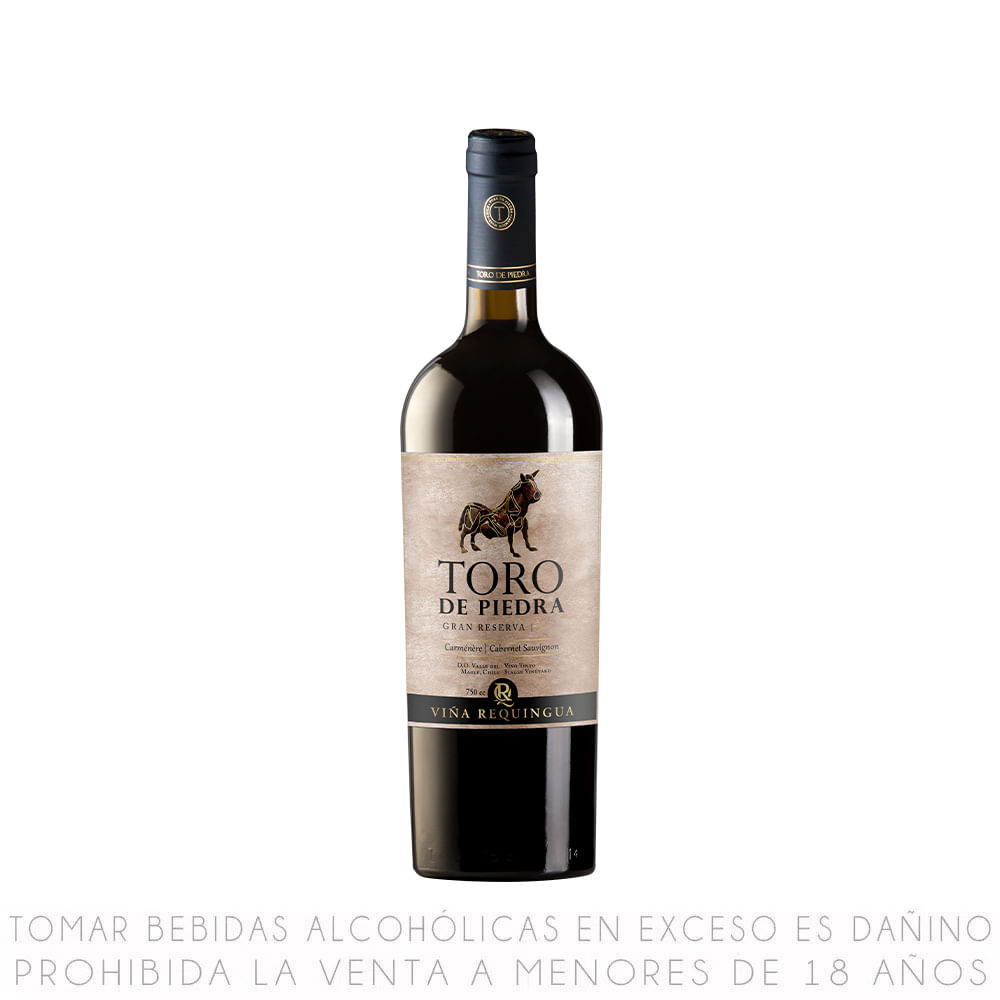 Vino Tinto Carménère Gran Reserva Toro de Piedra Botella 750ml