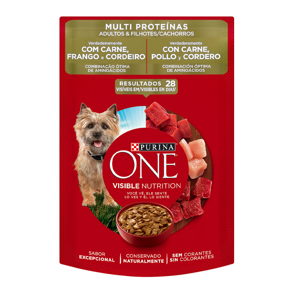 Purina One Adulto y Cachorro Cordero Carne 85g