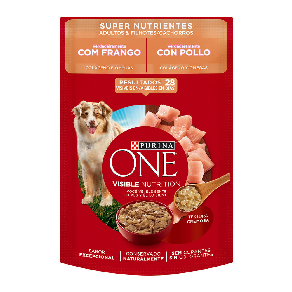 Purina One Adulto y Cachorro Pollo 85g