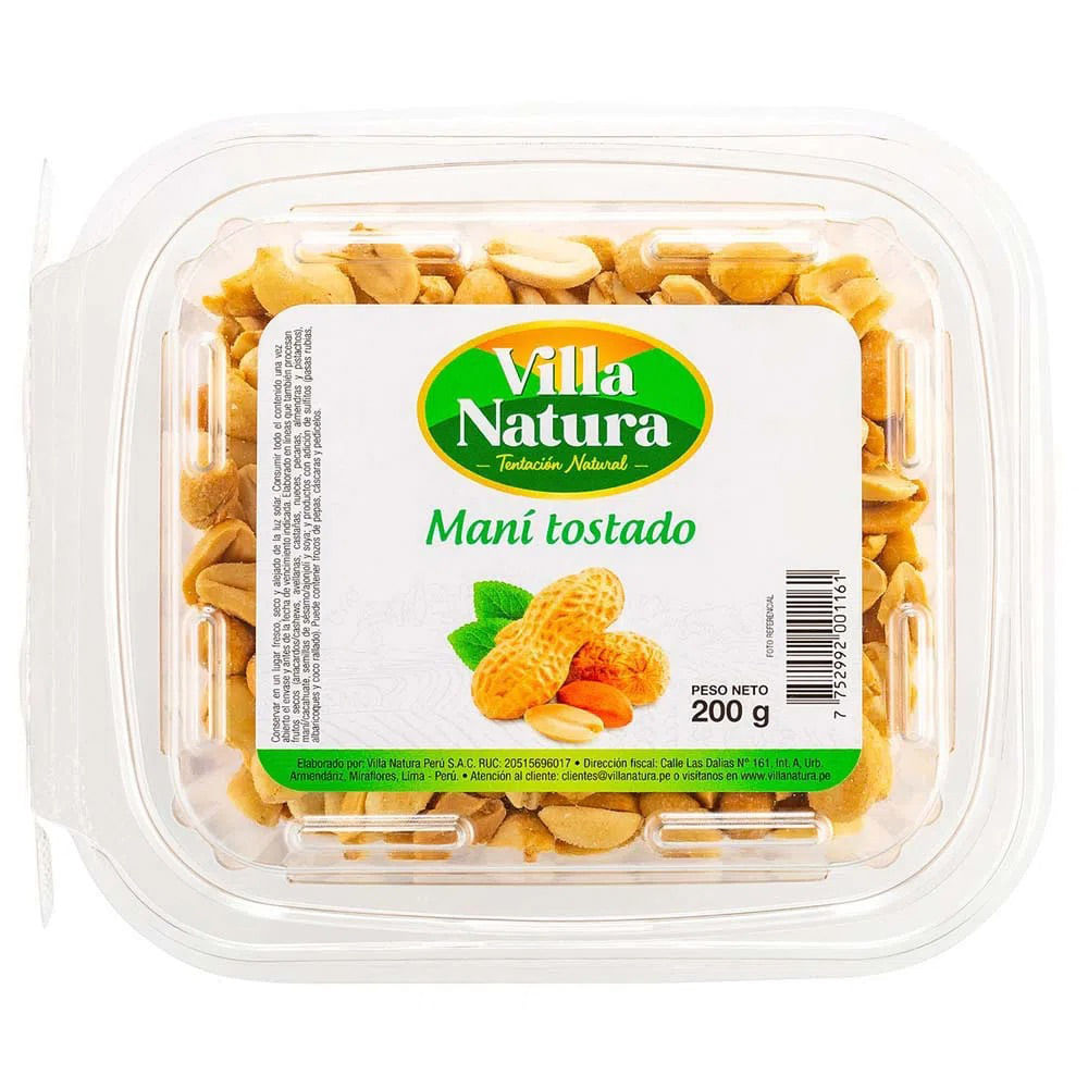 Maní Tostado Villa Natura 200g