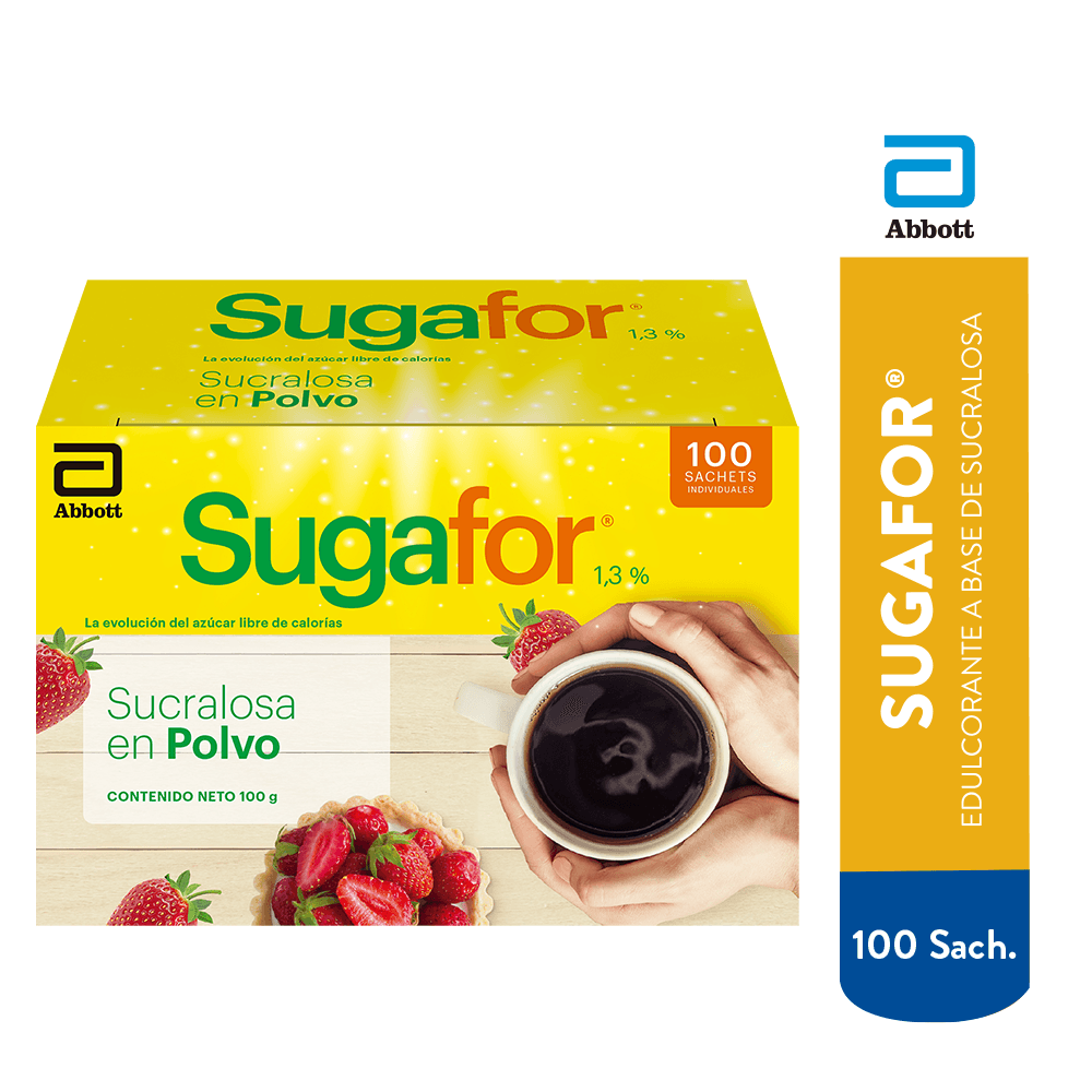 Edulcorante en Polvo Sugafor 100un
